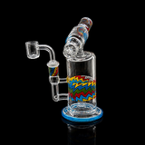 7 Inch Colorful Wig Wag Glass Dab Rig | SmokeMEGA