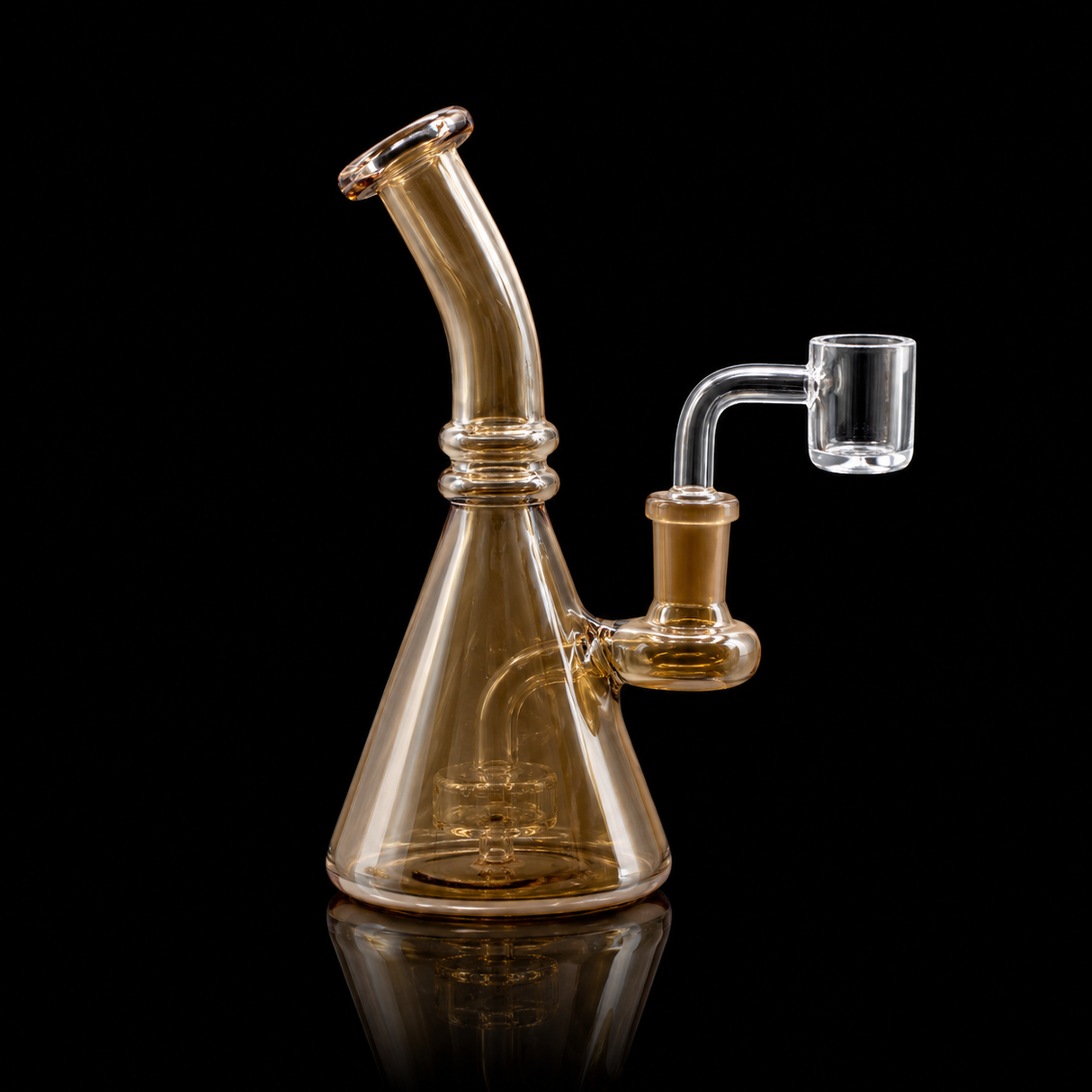 Mini Beaker Glass Dab Rig with Quartz Banger
