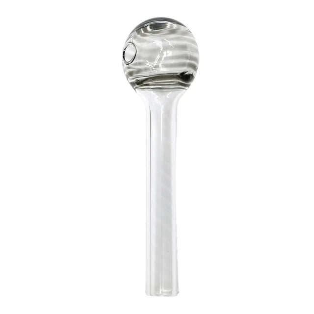 Colored striped 4" oil burner pipe, borosilicate glass, pack of 12.