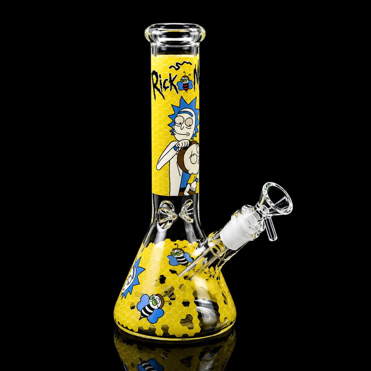10 Inch Glow In The Dark Cartoon Beaker Bong | SmokeMEGA