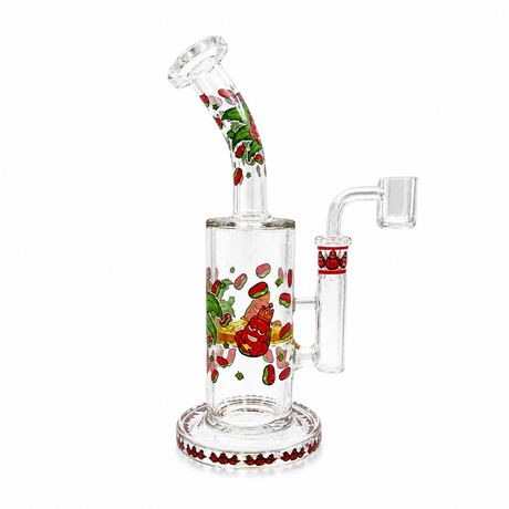 9 Inch Character Art Curved Neck Dab Rig | SmokeMEGA