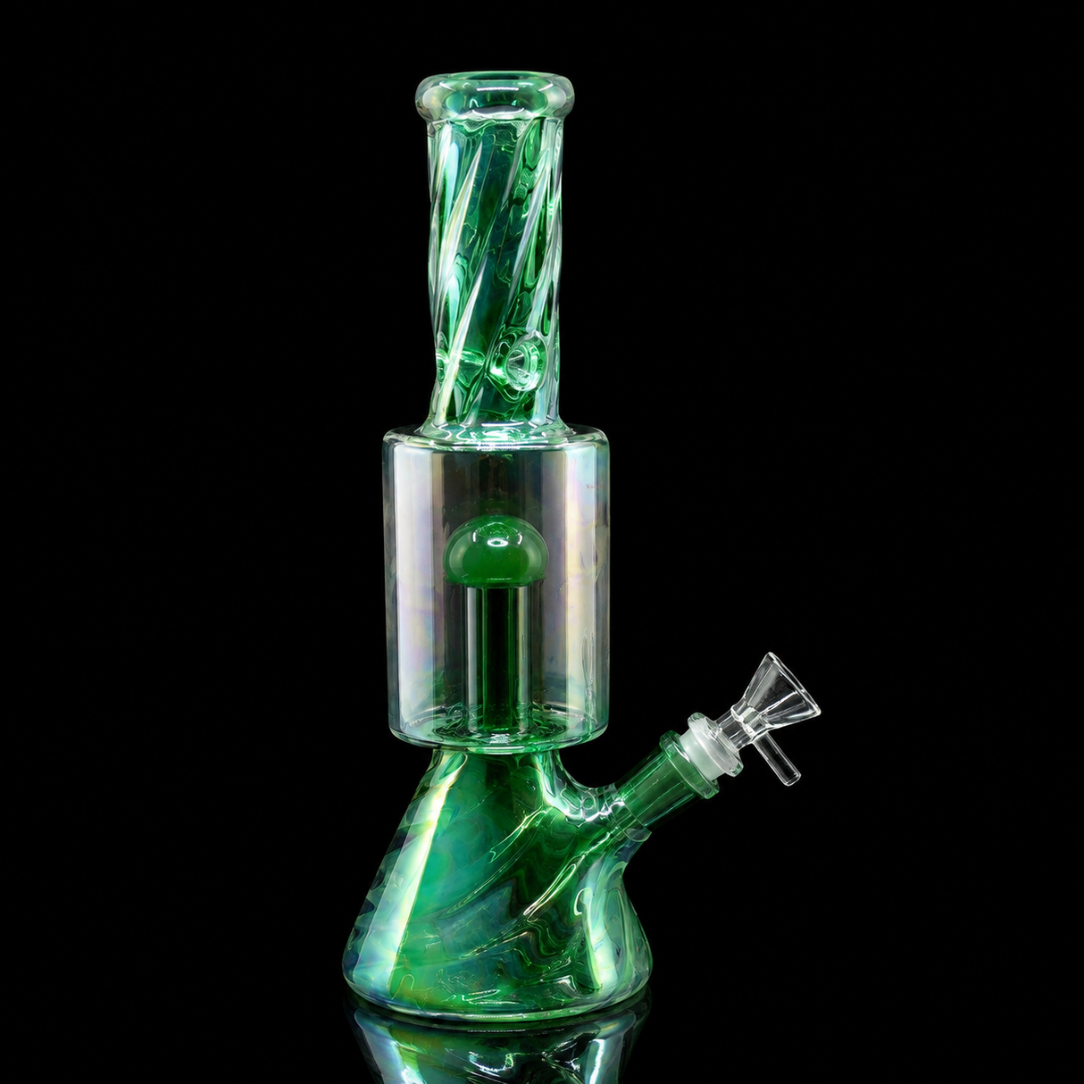 12 Inch Iridescent Spiral Beaker Bong | SmokeMEGA