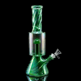 12 Inch Iridescent Spiral Beaker Bong | SmokeMEGA