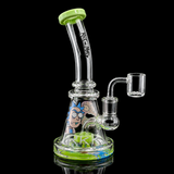 8 Inch Character Art Bent Neck Dab Rig | SmokeMEGA