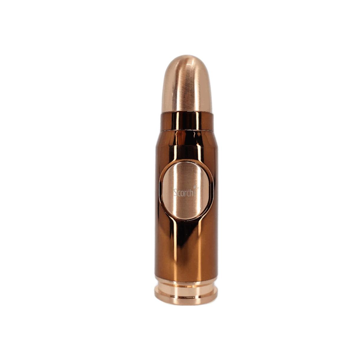 Bullet-shaped Scorch Torch Lighter in copper finish, compact and refillable design.