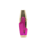 61590 Scorch Torch Alpha Double Flame Standing Torch Lighter with pink ergonomic handle for precision lighting.