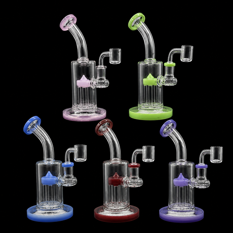 8 Inch Bent Neck Tree Perc Dab Rig | SmokeMEGA