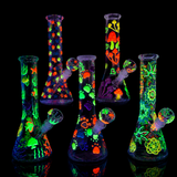 10 Inch Glow In The Dark Art Beaker Bong | SmokeMEGA