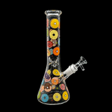 10 Inch Colorful Donut Print Beaker Bong | SmokeMEGA