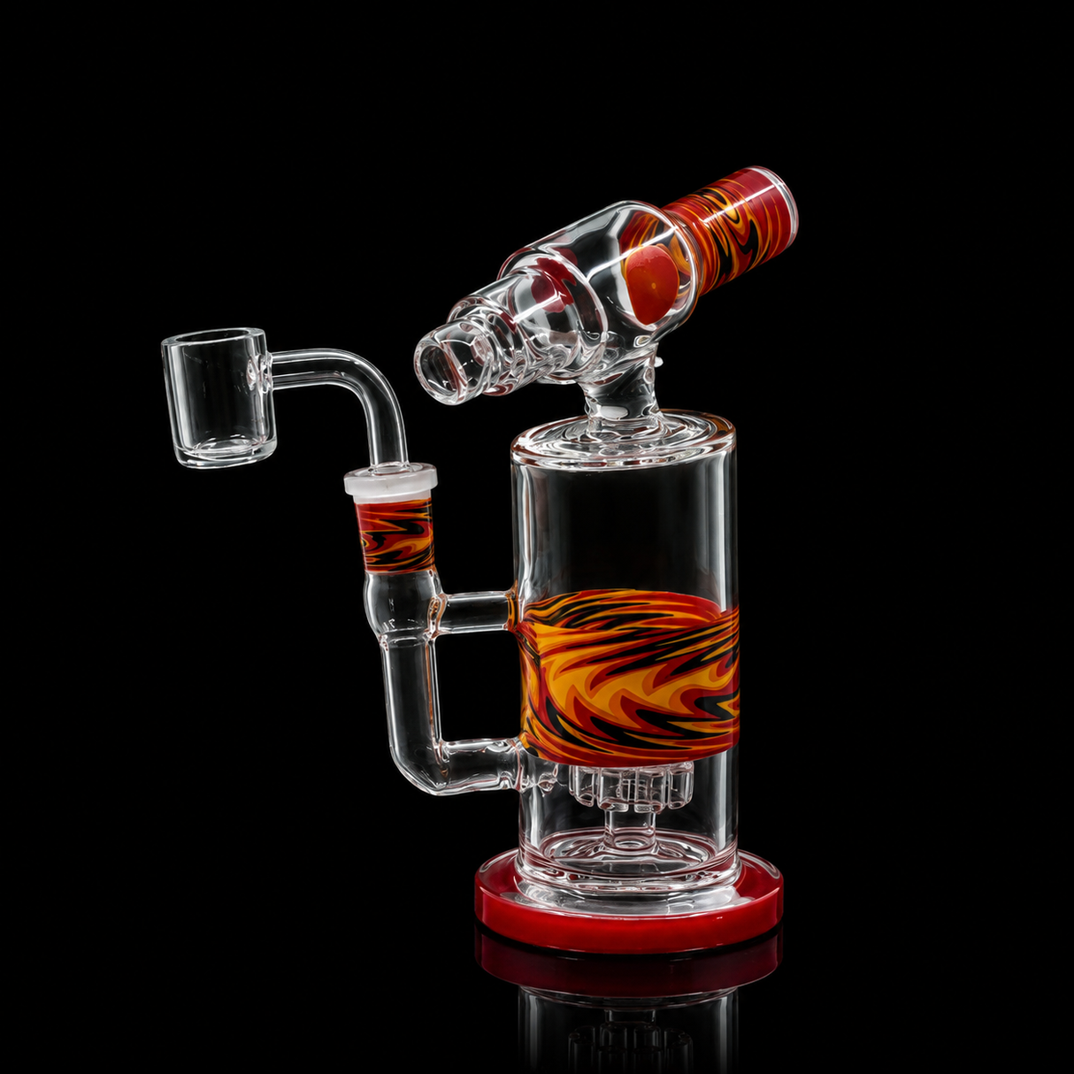 7 Inch Colorful Wig Wag Glass Dab Rig | SmokeMEGA