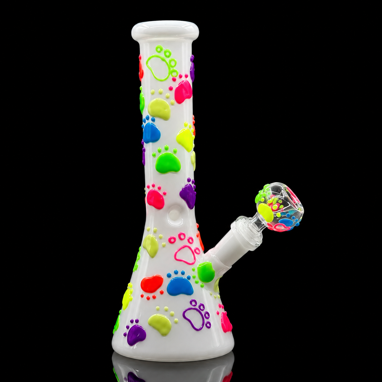 10 Inch Glow In The Dark Art Beaker Bong | SmokeMEGA