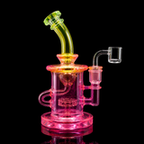 8 Inch Neon Color Mini Recycler Dab Rig | SmokeMEGA