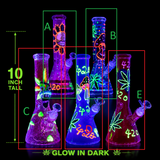 10" Glow In The Dark Beaker Bong