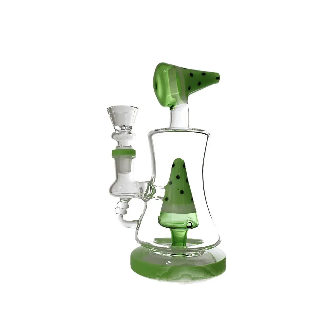 7" Double Pyramid Watermelon Funnel Perc Bong