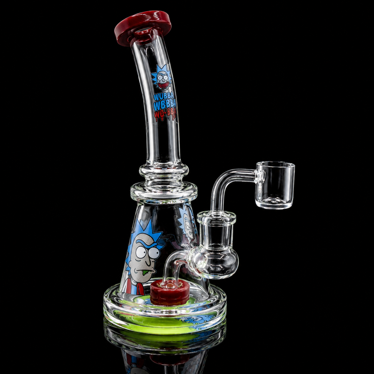 8 Inch Character Art Bent Neck Dab Rig | SmokeMEGA