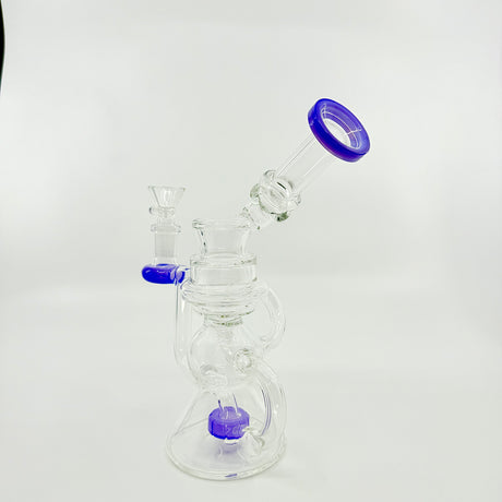 Glass art Dab Rig- Side carve style - SmokeMEGA