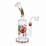 9 Inch Character Art Curved Neck Dab Rig | SmokeMEGA