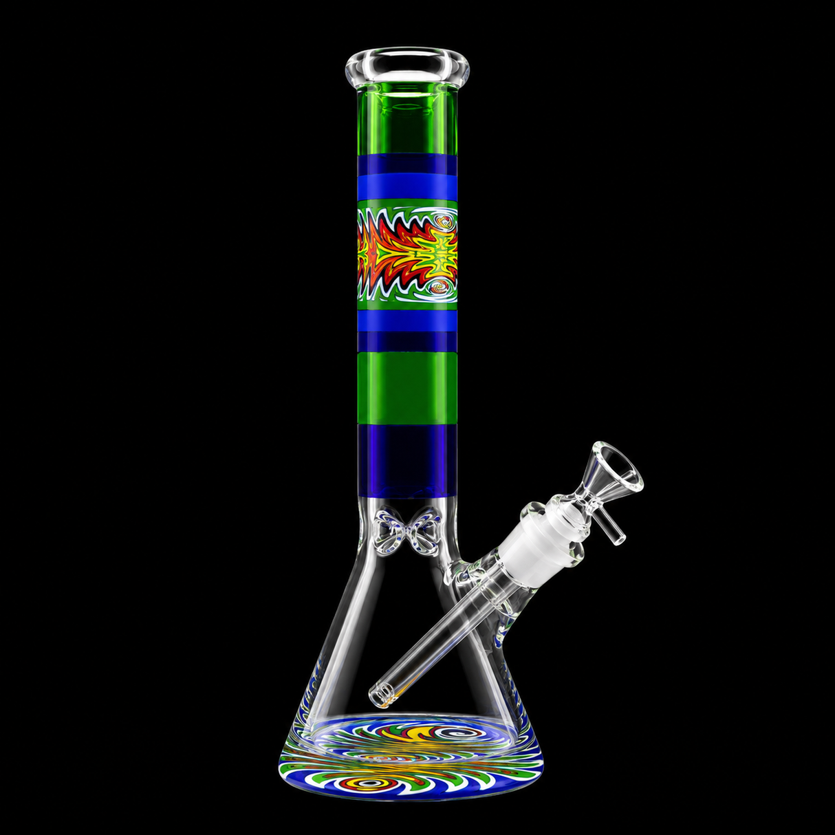 16 INCH 9MM Thick Wig Wag Beaker Bong