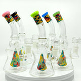 8" Rainbow Twist Shower Head Dab Rig - SmokeMEGA