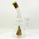 8" Rainbow Twist Shower Head Dab Rig - SmokeMEGA