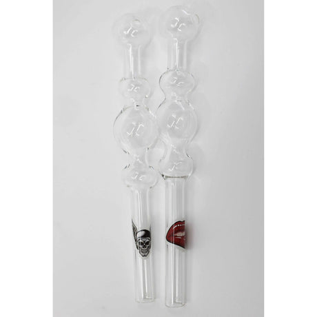 9.5" Four Bubble Glass Oil Burner Clear (Price per pc)