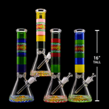 16 INCH 9MM Thick Wig Wag Beaker Bong