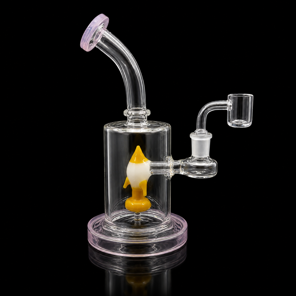 8 Inch Rocket Launch Bent Neck Dab Rig | SmokeMEGA