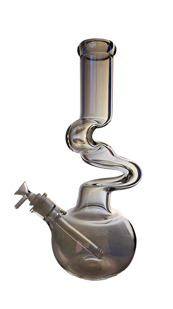 Beaker Bong | 14" Zong Metallic Zig Zag Beaker Bong