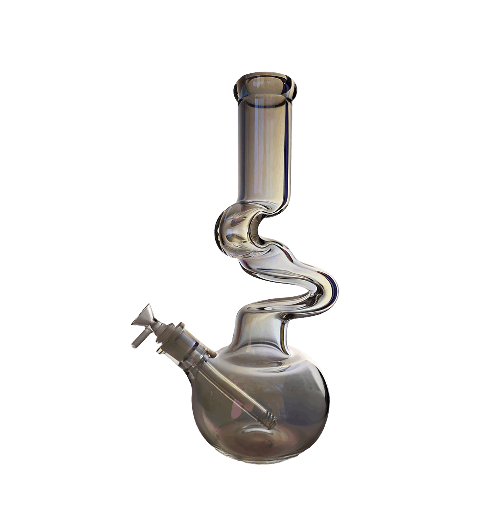 Beaker Bong | Zong Metallic Zig Zag Beaker Bong 14"