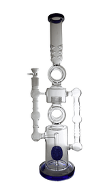 Best Water Bong | 22" Dual Perc Recycler Style Water Pipe Bong