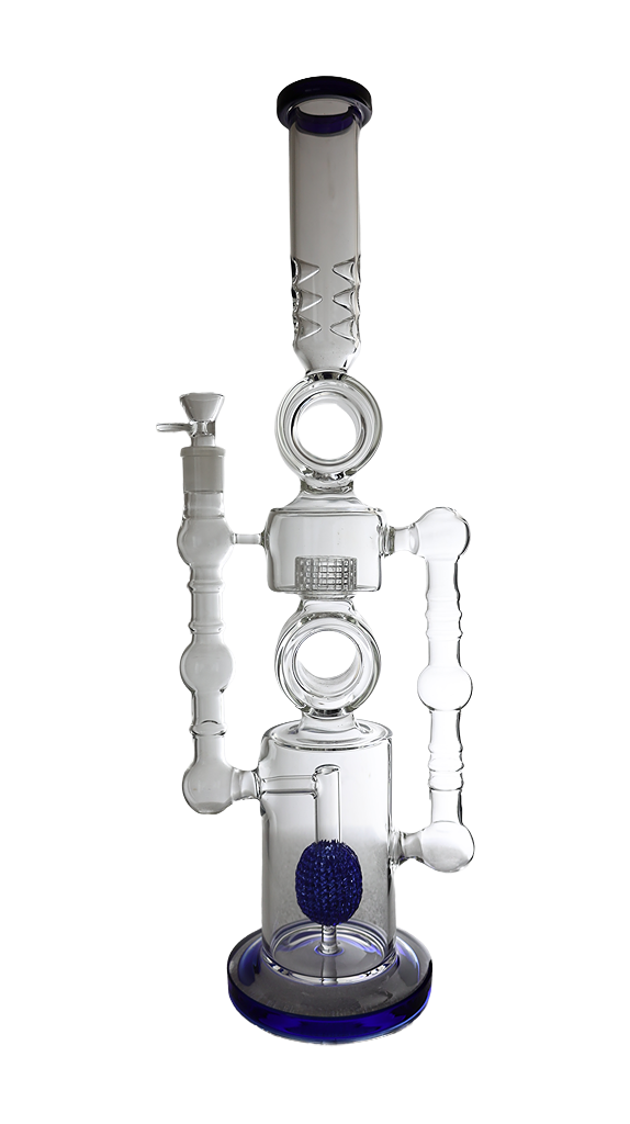 Best Water Bong | 22" Dual Perc Recycler Style Water Pipe Bong