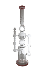 Dual Perc Recycler Style Water Pipe Bong