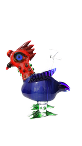 Dab Rig | 6" Red Chicken Glass Handmade Water Pipe