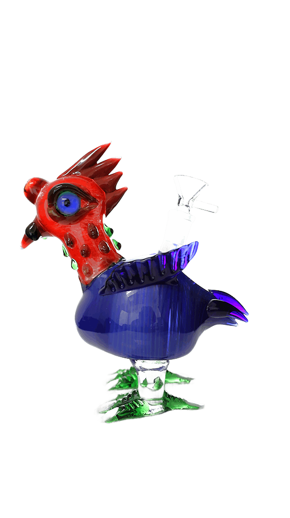 Dab Rig | 6" Red Chicken Glass Handmade Water Pipe