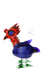 Dab Rig | 6" Red Chicken Glass Handmade Water Pipe