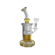 Bent Neck Tree Perc Color Trim Separate Chamber Glass Water Pipe