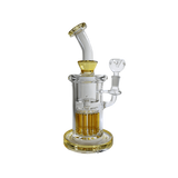 Bent Neck Tree Perc Color Trim Separate Chamber Glass Water Pipe