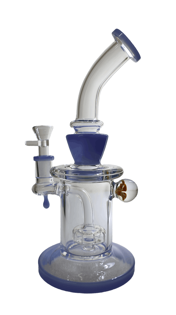 Marble Thick Perc Water Pipe Dab Rig 9"