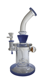 Marble Thick Perc Water Pipe Dab Rig 9"