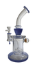 Marble Thick Perc Water Pipe Dab Rig 9"