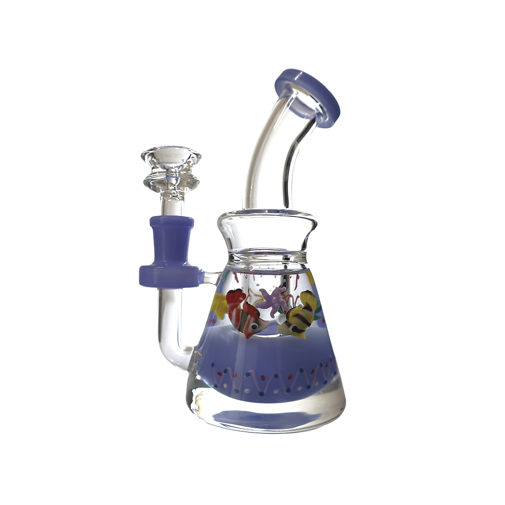 SirEEL Glycerin Nature Shower Dab Rig 7" with assorted colors and designs, featuring glycerin cooling and showerhead perc.