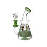 SirEEL Glycerin Nature Assorted Colors & Designs Shower Dab Rig 7" with glycerin cooling and showerhead perc.