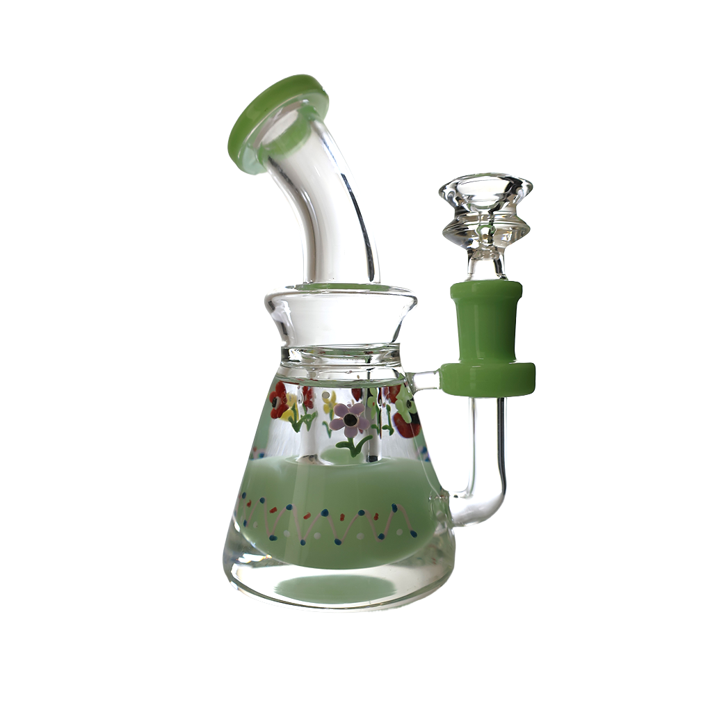 SirEEL Glycerin Nature 7" shower dab rig with assorted colors and designs.