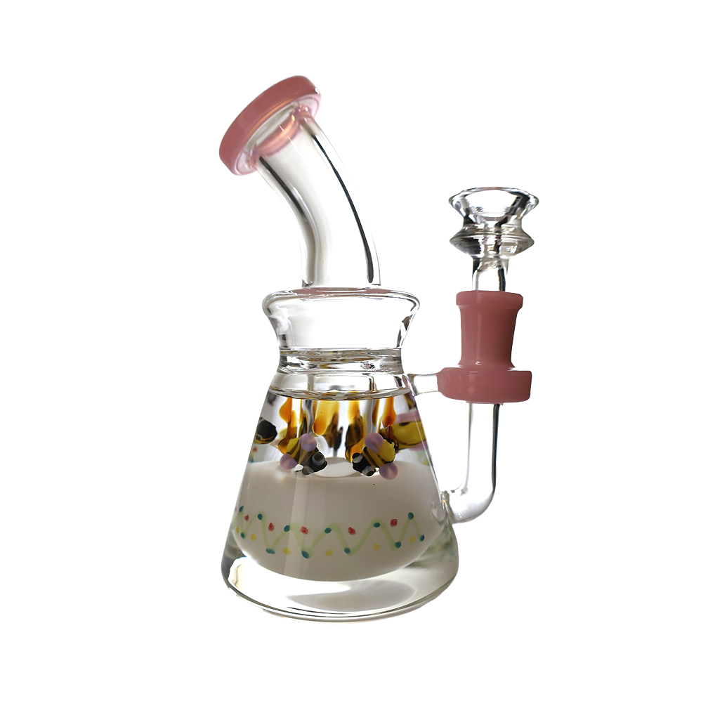 SirEEL Glycerin Nature Shower Dab Rig 7" with assorted colors and designs.