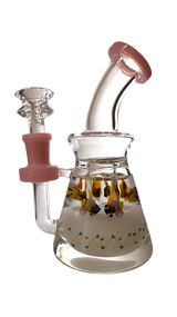 SirEEL Glycerin Nature Shower Dab Rig 7" with assorted colors and designs.