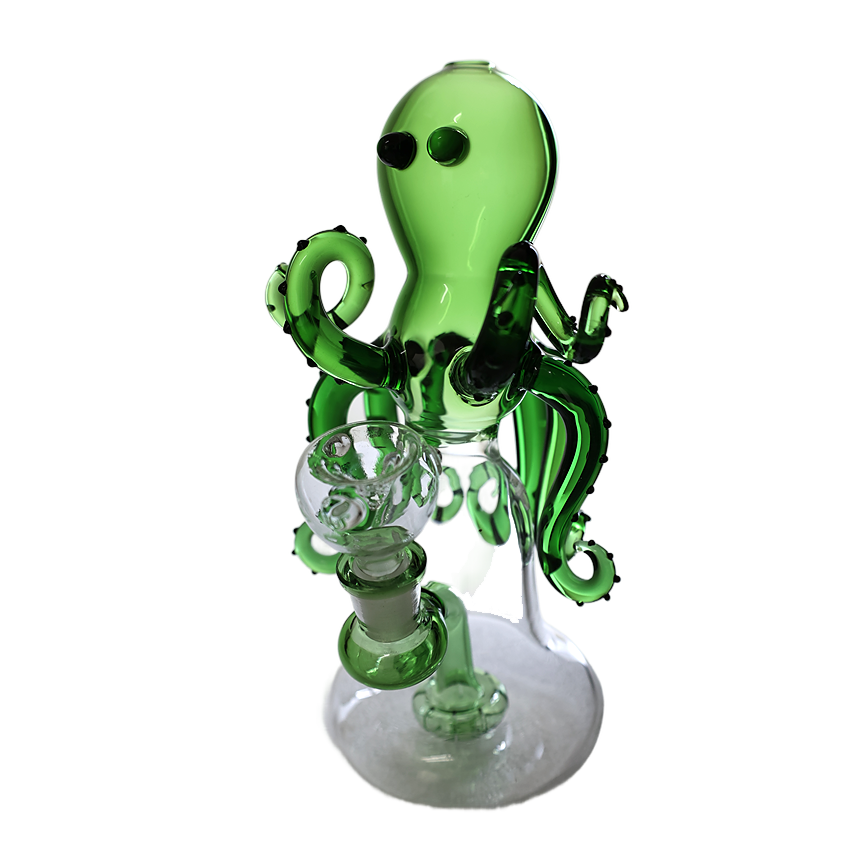 Otto The Octopus Glass Showerhead Recycle Bong 7.5"