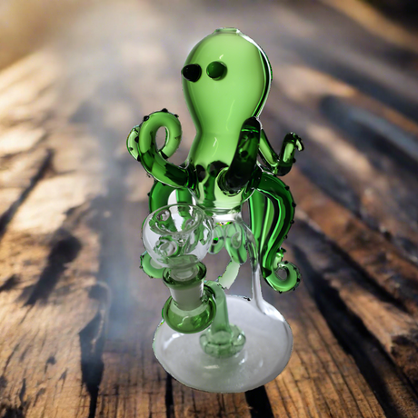 RECYCLE BONG | OTTO THE OCTOPUS GLASS SHOWERHEAD RECYCLE BONG 7.5"