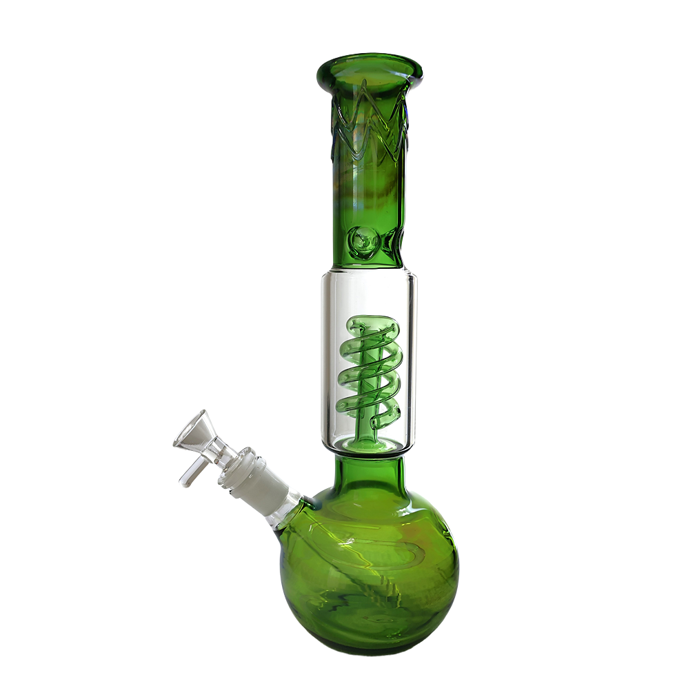 FUMED SPIRAL PERC BEAKER CHEEF GLASS WATER PIPE BONG 11 "