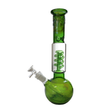 FUMED SPIRAL PERC BEAKER CHEEF GLASS WATER PIPE BONG 11 "