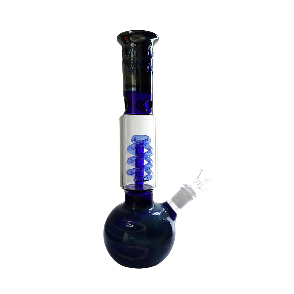 FUMED SPIRAL PERC BEAKER CHEEF GLASS WATER PIPE BONG 11 "